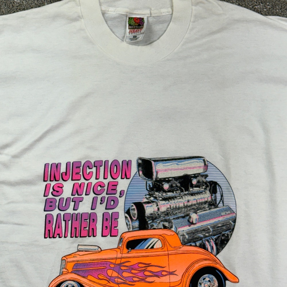 Vintage 90s Hot Rod T Shirt Mens XXL Blown Supercharger Car Graphic NWOT